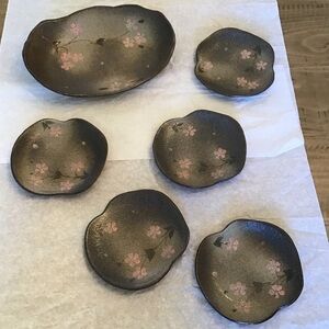 Mashiko Ware Carbonized Series Japanese set.